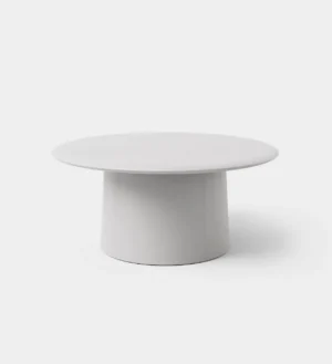 Modern Minimalist Coffee Table – White Round Design