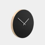 shop-product-18.webp Minimalist Wall Clock – Black Face with Natural Wood Edge